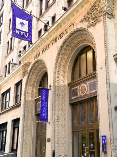New York University, Henry Kaufman Management Center, building exterior, Greenwich Village, Manhattan, New York City, New York, USA