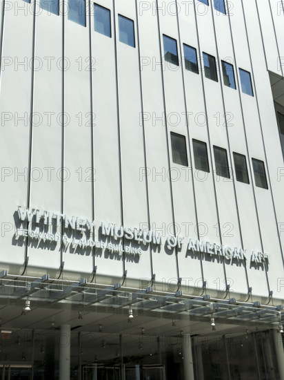 Whitney Museum of American Art, Leonard A. Lauder Building, building exterior detail, 99 Gansevoort Street, Meatpacking District, Manhattan, New York City, New York, USA