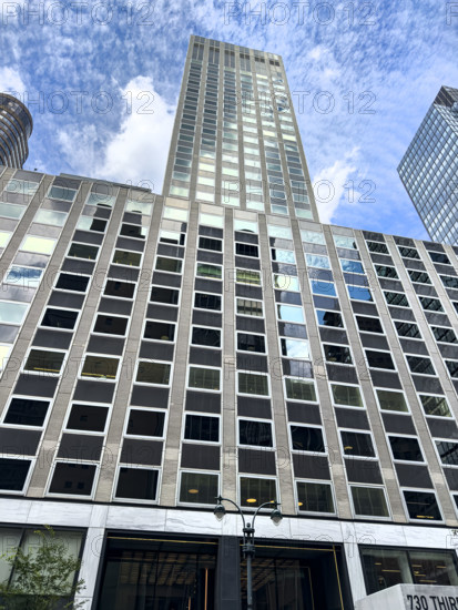 TIAA and Nuveen office building, building exterior, low angle view, 730 Third Avenue, Manhattan, New York City, New York, USA