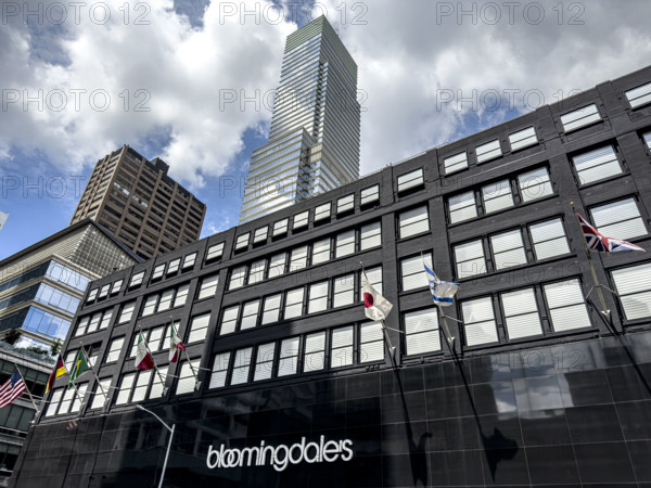 Bloomingdale's Department Store, building exterior with Bloomberg Tower in background, Third Avenue, Manhattan, New York City, New York, USA