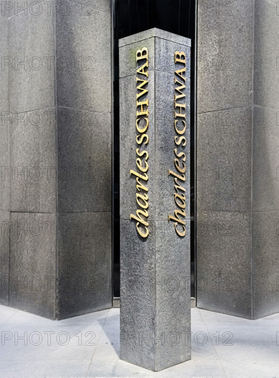 Charles Schwab Corporation, east coast corporate headquarters,  building exterior detail, 51 West 52nd Street, Manhattan, New York City, New York, USA