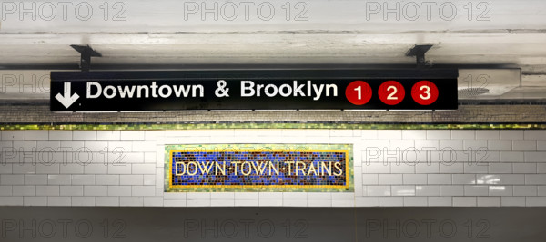 Times Square-42nd Street subway station interior, Manhattan, New York City, New York, USA
