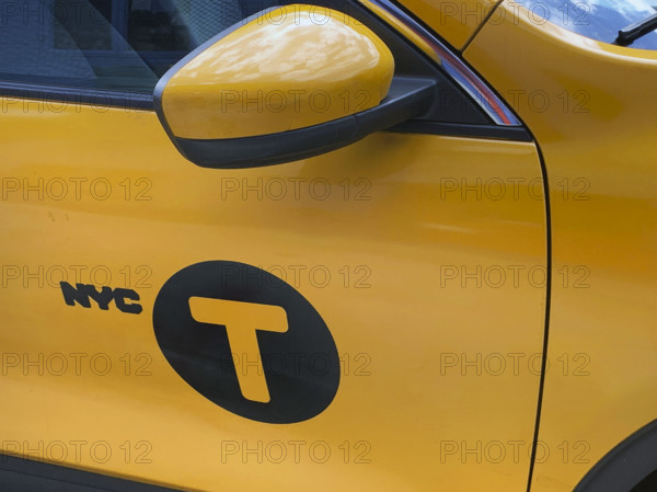 New York City taxi cab door
