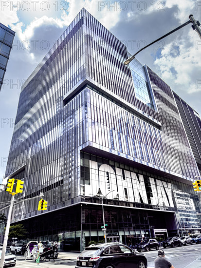 John Jay College of Criminal Justice, New Building, building exterior and street scene, 860 11th Avenue, Manhattan, New York City, New York, USA