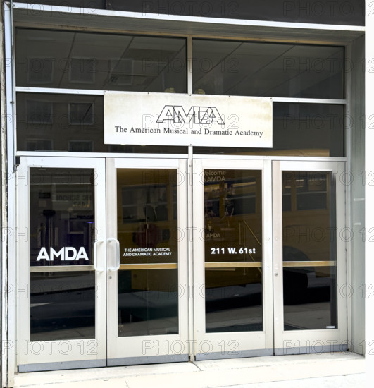 AMDA, The American Musical and Dramatic Academy, building exterior, 211 West 61st Street, Manhattan, New York City, New York, USA