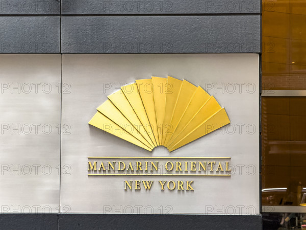 Mandarin Oriental Hotel, building exterior detail, 80 Columbus Circle, Manhattan, New York City, New York, USA