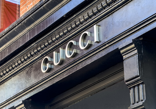 Gucci retail store, building exterior detail, 400 West 14th Street, Meatpacking District, Manhattan, New York City, New York, USA