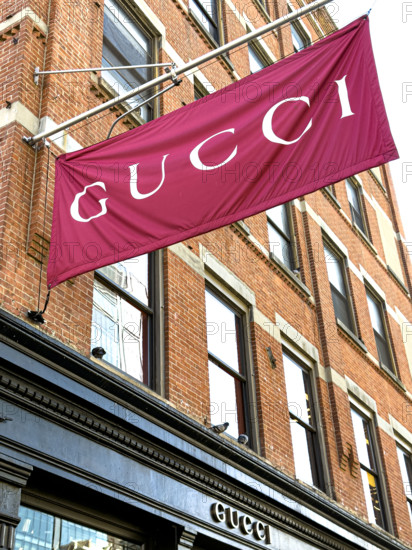 Gucci retail store, building exterior detail, 400 West 14th Street, Meatpacking District, Manhattan, New York City, New York, USA