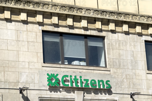 Citizens retail bank, building exterior detail, 8th Avenue and 14th Street, Chelsea, Manhattan, New York City, New York, USA