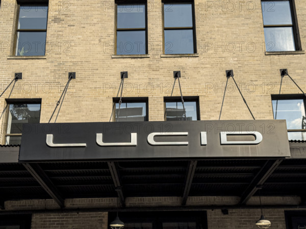 Lucid Studio, showroom exterior detail, 2 9th Avenue, Meatpacking District, Manhattan, New York City, New York, USA