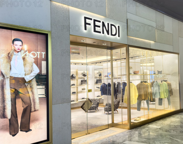 Fendi retail store, exterior view, 500 West 33rd Street, Hudson Yards, Manhattan, New York City, New York, USA