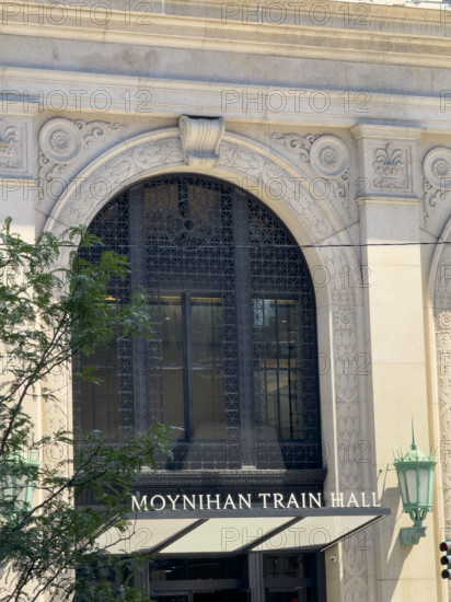 Moynihan Train Hall, building entrance detail, James A. Farley Building, Pennsylvania Station, Manhattan, New York City, New York, USA