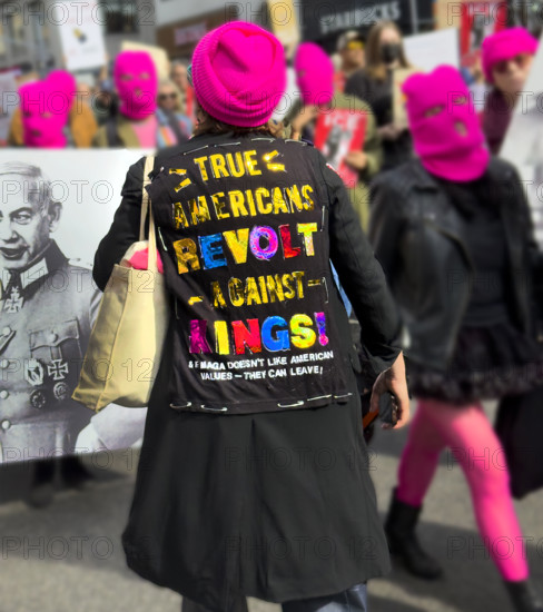 Demonstrators participating in "No Kings" Protest March, Manhattan, New York City, New York, USA, October 1, 2025