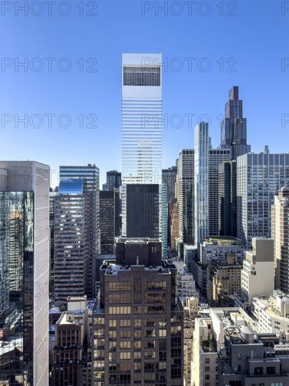Midtown cityscape looking south with Citigroup Center (center background) and JPMorgan Chase building (right background), Manhattan, New York City, New York, USA