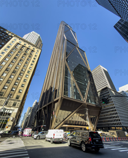 JPMorgan Chase Building, building exterior and street scene, 270 Park Avenue, Manhattan, New York City, New York, USA