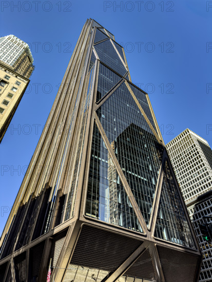 JPMorgan Chase Building, building exterior, low angle view, 270 Park Avenue, Manhattan, New York City, New York, USA
