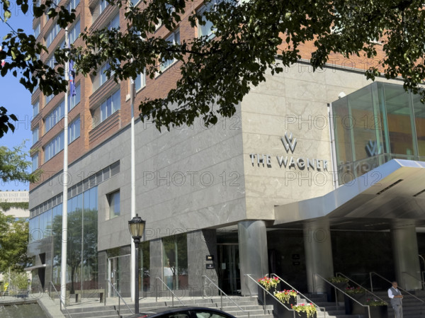 The Wagner Hotel, building exterior, 2 West Street, Tribeca, Manhattan, New York City, New York, USA