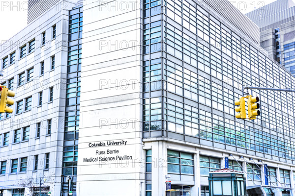 Russ Berrie Medical Science Pavilion, building exterior, New York-Presbyterian Hospital/Columbia University Irving Medical Center, 1150 St Nicholas Avenue, Washington Heights, Manhattan, New York City, New York, USA