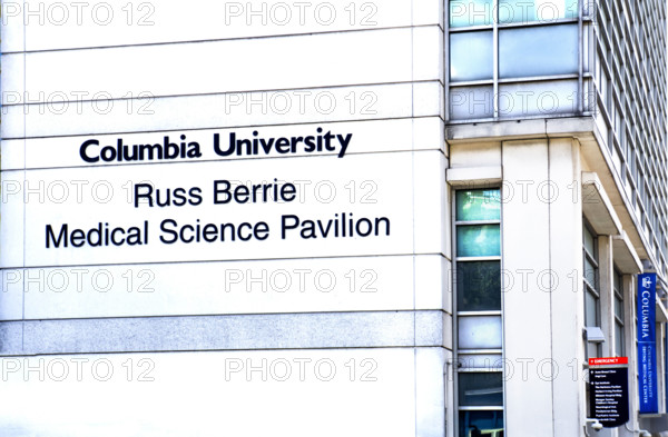 Russ Berrie Medical Science Pavilion, building exterior detail, New York-Presbyterian Hospital/Columbia University Irving Medical Center, 1150 St Nicholas Avenue, Washington Heights, Manhattan, New York City, New York, USA