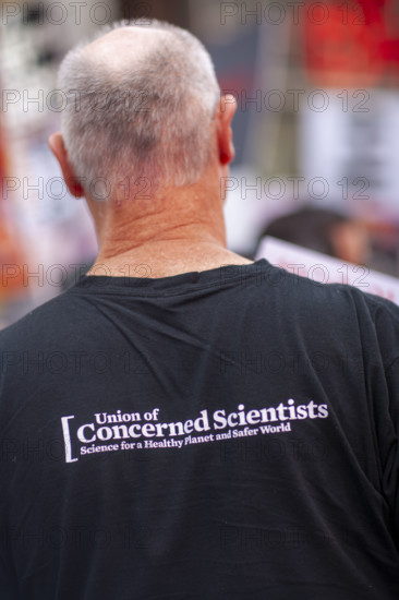Demonstrators participating in "No Kings" Protest March, Times Square, Manhattan, New York City, New York, USA, October 1, 2025