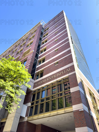 Shriners Children's Boston, building exterior, low angle view, 51 Blossom St. Boston, Massachusetts, USA