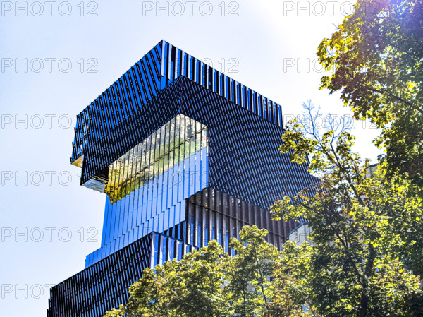 Duan Family Center for Computing & Data Sciences, building exterior, low angle view,  Boston University, 665 Commonwealth Avenue, Boston, Massachusetts, USA