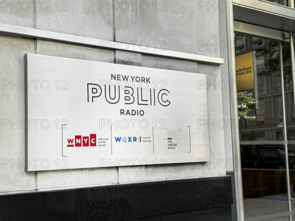 New York Public Radio, WNYC, WQXR, building exterior detail, 160 Varick Street, New York City, New York, USA