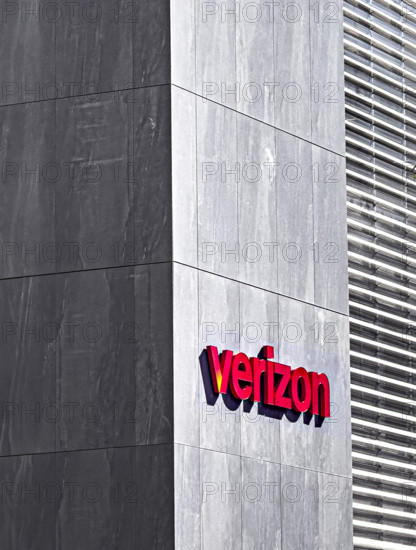Verizon office building, building exterior detail, 12th Avenue and West 47th Street, Manhattan, New York City, New York, USA