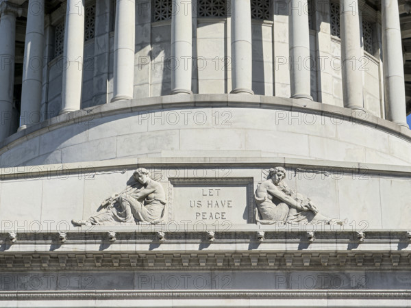 General Grant National Memorial, building exterior detail, Riverside Drive, Morningside Heights, Manhattan, New York City, New York, USA