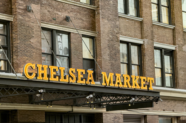 Chelsea Market, building exterior detail, Ninth Avenue, Chelsea, Manhattan, New York City, New York, USA