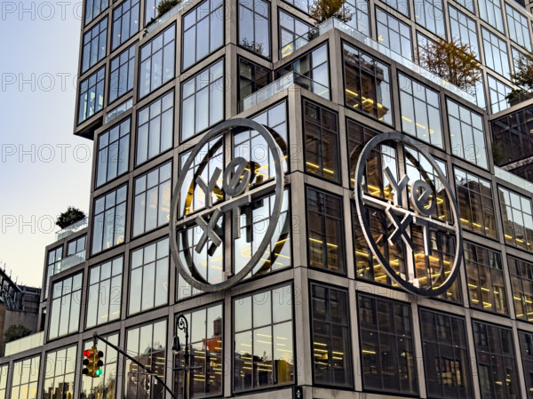 YEXT corporate headquarters, building exterior detail, 61 Ninth Avenue, Chelsea, New York City, New York, USA