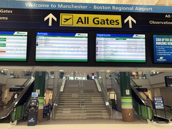 Interior view of Manchester-Boston Regional Airport, Manchester, New Hampshire, USA