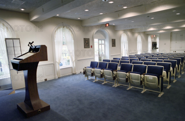 Empty White House press room, Washington, D.C., USA, President Ronald Reagan White House Photographic Office, November 4, 1981