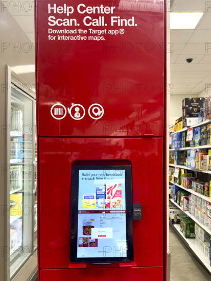 In-store interactive Help Center kiosk, Target department store, Tribeca, Manhattan, New York City, New York, USA