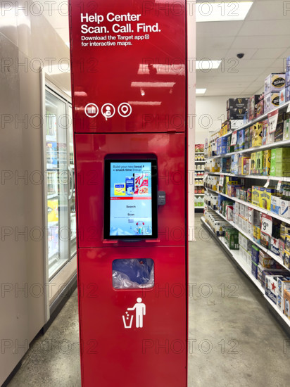 In-store interactive Help Center kiosk, Target department store, Tribeca, Manhattan, New York City, New York, USA