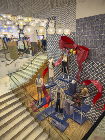 Female mannequins on display near stairway, Anthropologie Store, Chelsea Market, Manhattan, New York City, New York, USA