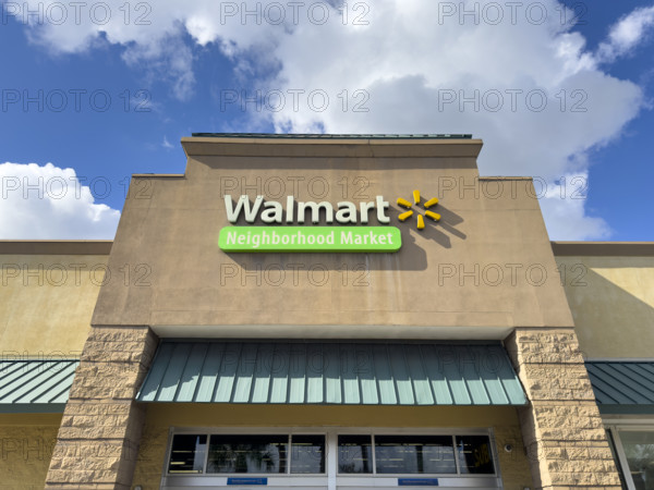 Walmart, low angle view of building exterior, Boca Raton, Florida, USA