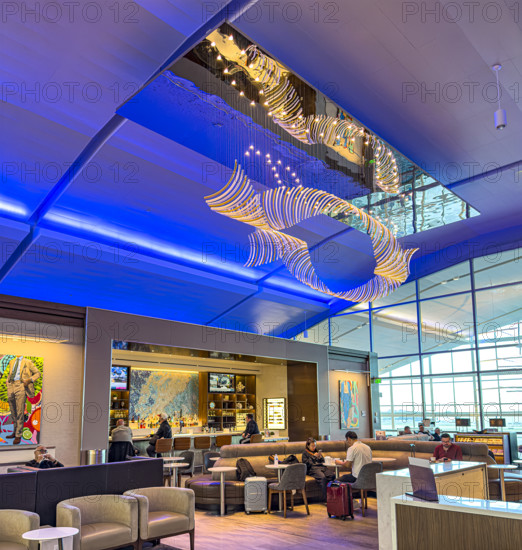 Delta Sky Club, interior view, Delta Airlines, Fort Lauderdale-Hollywood International Airport, Fort Lauderdale, Florida, USA