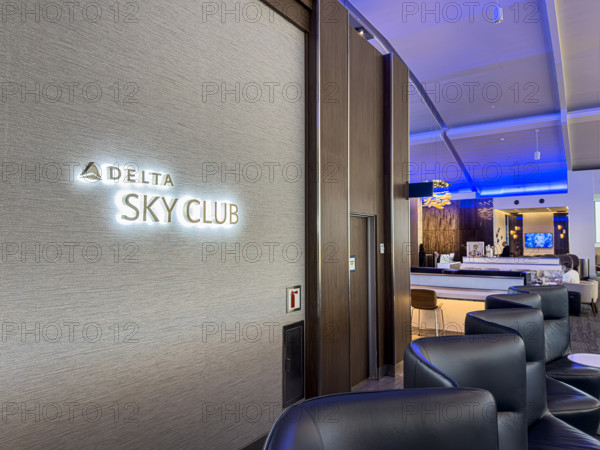 Delta Sky Club, interior view, Delta Airlines, Fort Lauderdale-Hollywood International Airport, Fort Lauderdale, Florida, USA