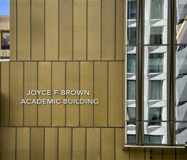 Joyce F. Brown Academic Building, building exterior, Fashion Institute of Technology, Manhattan, New York City, New York, USA