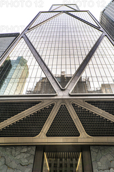 JPMorgan Chase office building, building exterior detail, low angle view, Madison Avenue, Manhattan, New York City, New York, USA