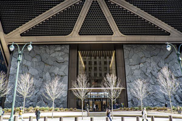 JPMorgan Chase office building, building exterior, Madison Avenue entrance, Manhattan, New York City, New York, USA