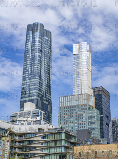 15 Hudson Yards residential building (left), 35 Hudson Yards residential building and hotel (right), Manhattan, New York City, New York, USA