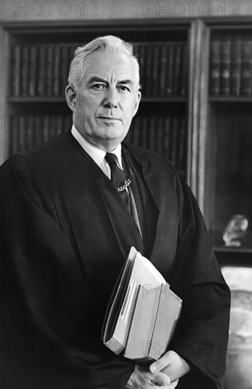 Judge Warren Earl Burger, Judge of the U.S. Court of Appeals for the District of Columbia Circuit, half-length portrait, Washington, D.C., USA, Marion S. Trikosko, U.S. News & World Report Magazine Photograph Collection, July 24, 1967