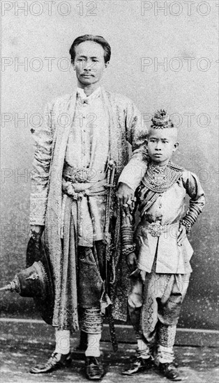 Roi Chulalongkorn de Siam et le Prince Paribatra