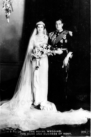 Wedding of the Duke of Kent and Princess Marina of Greece in 1934