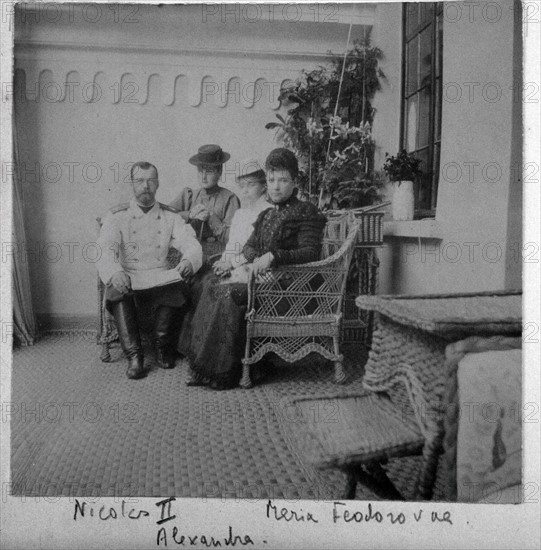 Nicolas II, Alexandra Féodorovna et Marie Féodorovna