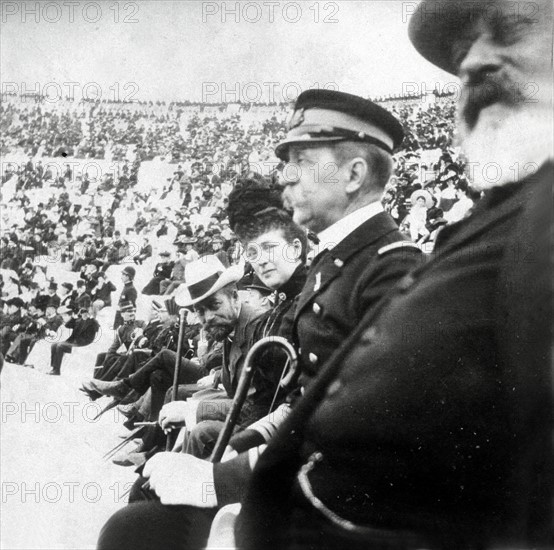 George V, George I and Edward VII at the Athens stadium