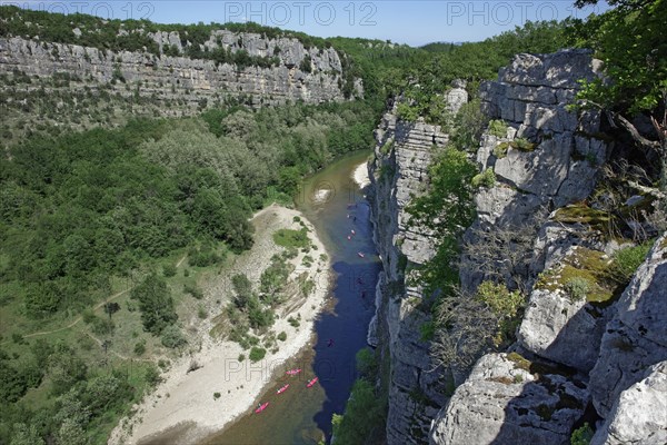 Chassezac Gorges towards Berrias, Ardèche