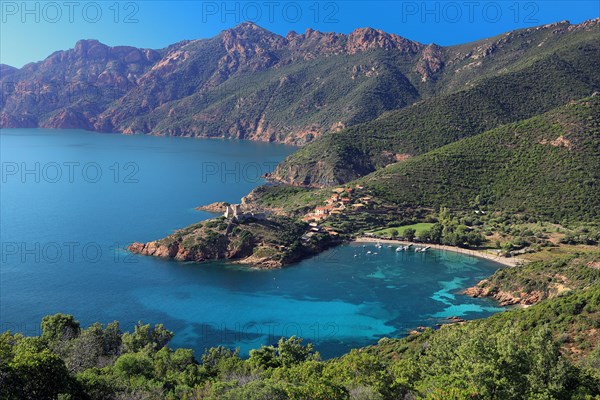 Landscape of the Gulf of Girolata, Corsica